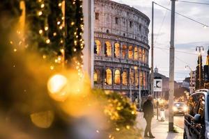 Christmas lights in Rome photo