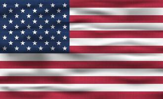 Realistic United States of America flag photo