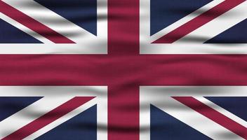 Realistic United Kingdom flag photo