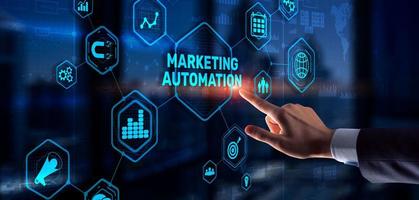 Marketing automation concept. Business Technology Internet and network photo