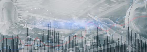 Analytics Banner. Finance Banking Business and Investment concept photo