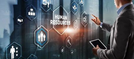 Modern Human Resources Hiring Job Occupation Concept. Business Technology photo
