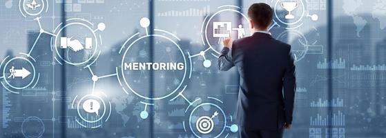 Mentoring Motivation Coaching Career Business Technology concept photo