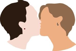 pareja besándose vector orgullo lgbt