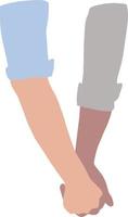 Gay couple holding hands vector lgbt pride