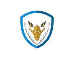 Simple shield with patriotic eagle inside vector