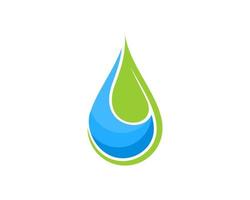 Abstract water drop with nature green leaf vector