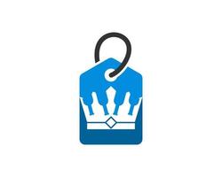 Shopping price tag with bottle crown inside vector