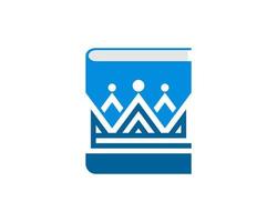Simple education shield with abstract crown inside vector