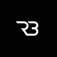 el logotipo de las iniciales r y b es simple y moderno vector