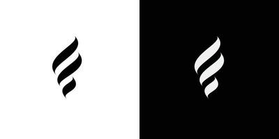Modern and elegant F logo design vector