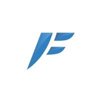 The initials F logo is simple and modern. vector