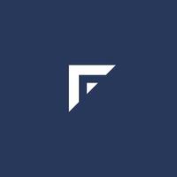 The initials F logo is simple and modern.. vector