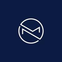 The initials M logo is simple and modern vector