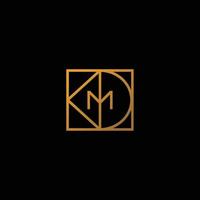 Logos with the initials KMD modern and elegant are suitable for logos of architectural companies, etc. vector