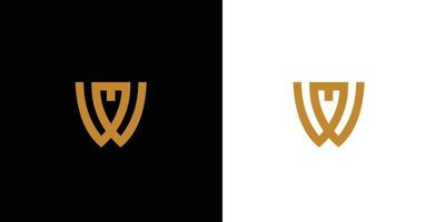 moderno y elegante, el logotipo de las iniciales de la letra wm vector