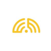 The WM initials logo is cool and elegant for wireless technology companies vector