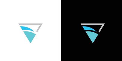 las iniciales del logo de la letra v son modernas y elegantes vector