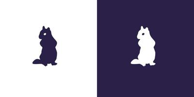 Squirrel logo is simple, modern and attractive vector