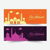diseño de banner simple y moderno para eid mubarak vector