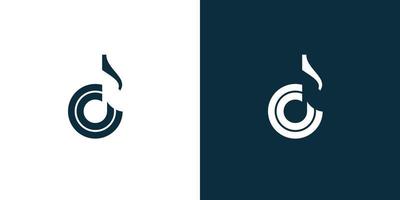 Modern and elegant C initials music logo design 3 vector