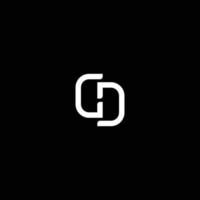el logotipo de las iniciales gd es simple y moderno vector