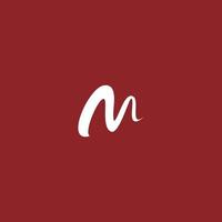The initials M logo is simple and modern88 vector