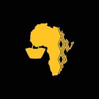 logotipo de ilustración de bolsa de compras única africana única y fresca vector