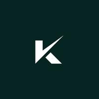 The initials K logo is simple and modern. vector