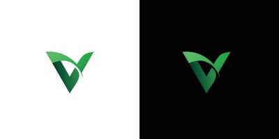 las iniciales del logo de la letra v son de diseño moderno y elegante 1 vector