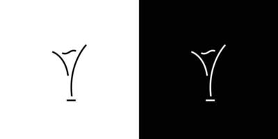 Modern and elegant bar and lounge logo design vector