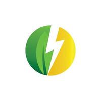 logotipo simple y energía natural moderna. vector