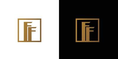 Modern and professional FF logo design for law firm vector