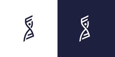 Modern and sophisticated genetic logo design vector