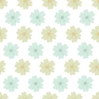 Floral pattern. Pretty flowers on white background. Printing with small blue and pink flowers. Ditsy print. Seamless vector texture. Cute flower patterns. elegant template for fashionable printers