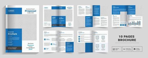 corporate theme 10 pages business company profile brochure design,10 pages creative business brochure template design ,10 Pages Creative Business Brochure with modern abstract design. vector