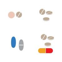 medical pills icon vector logo illustration design template