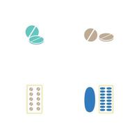 medical pills icon vector logo illustration design template