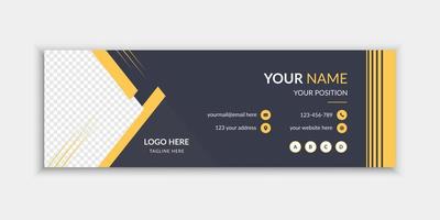 Email signature vector layout template design for your office