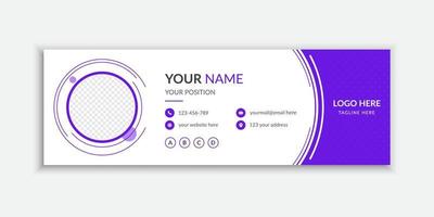 Professional business Office email signature or email footer design layout vector