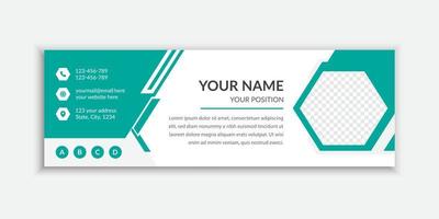 Company email signature or email Footer Design vector