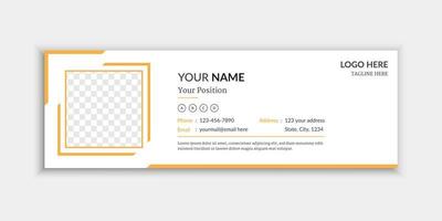 Custom simple business email signature or email footer design vector