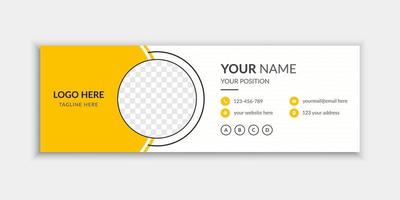 Office email signature or email footer design layout vector