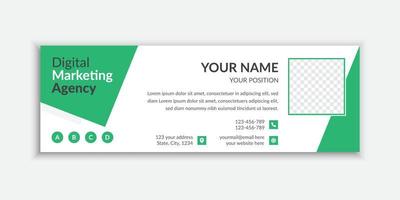 Simple professional creative email signature design template or mail layout vector