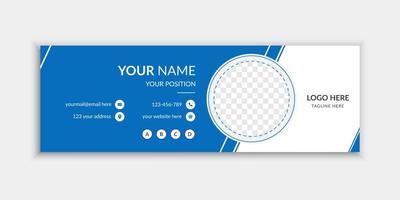 Corporate business email signature template Vector Design