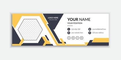 Custom modern email signature or email footer design vector