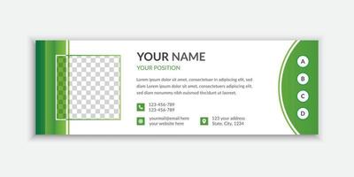 Personal email signature or email footer design template vector