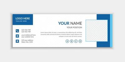 Trendy and corporate email signature or email footer design template layout vector