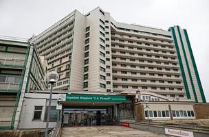 Bologna, Italy, 2019 - Large hospital style building of Ospedale Maggiore, Maggiore Hospital, in Bologna. Italy photo