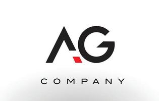 logotipo de ag. vector de diseño de letra.